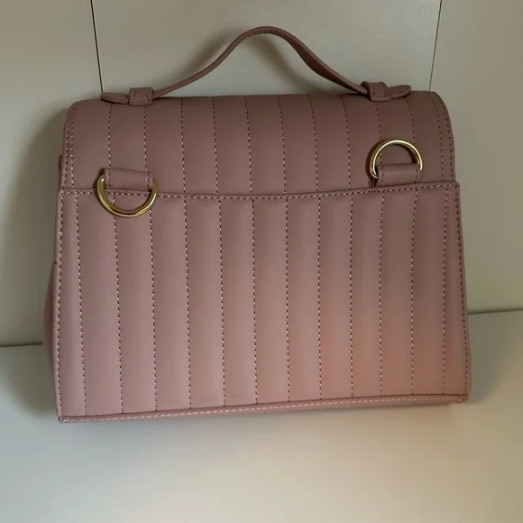 Disney Pink Satchel with Gold Mickey Accent - Picture 2 of 3